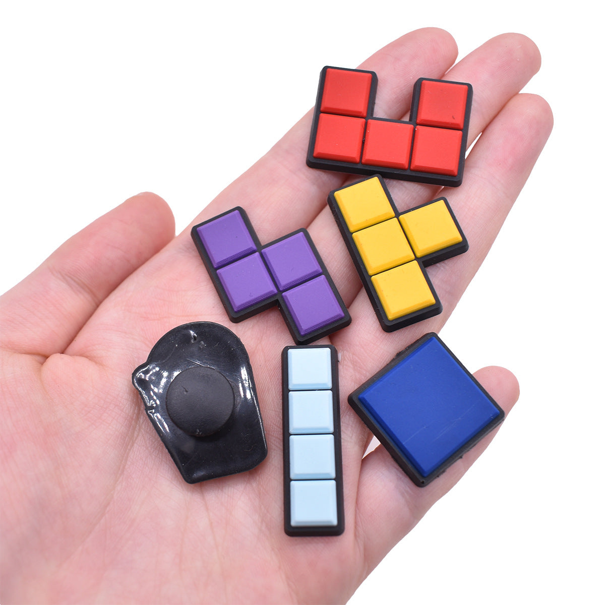 Wholesale Random 100pcs PVC Cartoon Fun Tetris Hole Shoe Buckle DIY Accessories