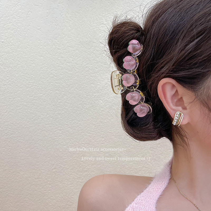 Wholesale Transparent Pink Peach Clip