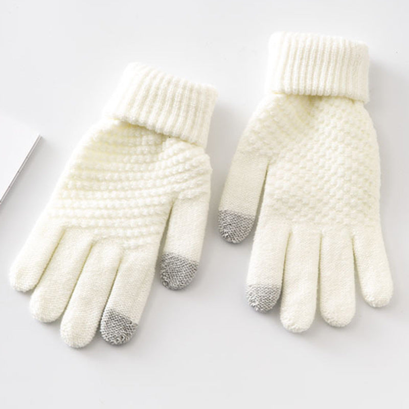 Wholesale Christmas Plush Knitted Gloves