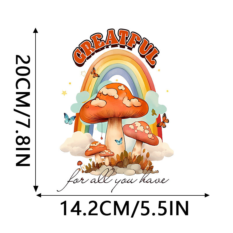 Wholesale 10pcs Colorful Flower Cartoon Mushroom UV DTF Ready to Press Transfers Wraps