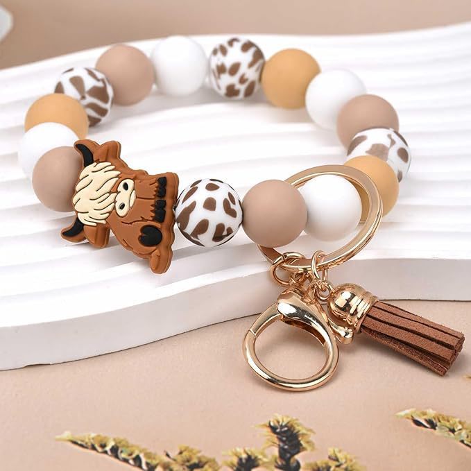 Wholesale  Handmade  Silicone Bead Bracelet Pendant Wristlet Keychain