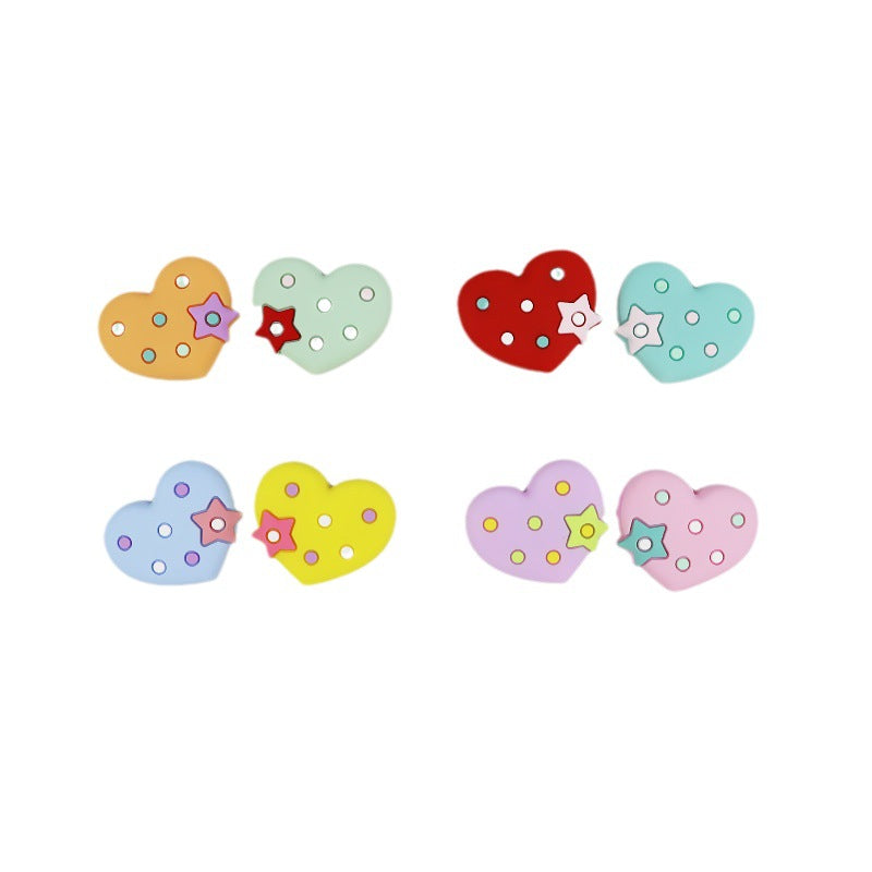 Wholesale 10PCS Love Pattern Cartoon Silicone Beads