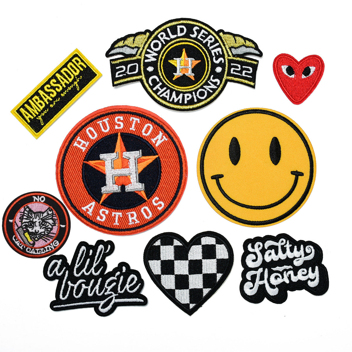 Wholesale Stylish Embroidered Twill Patches 10 Pack For Towels Clothing Bags And DIY Craft