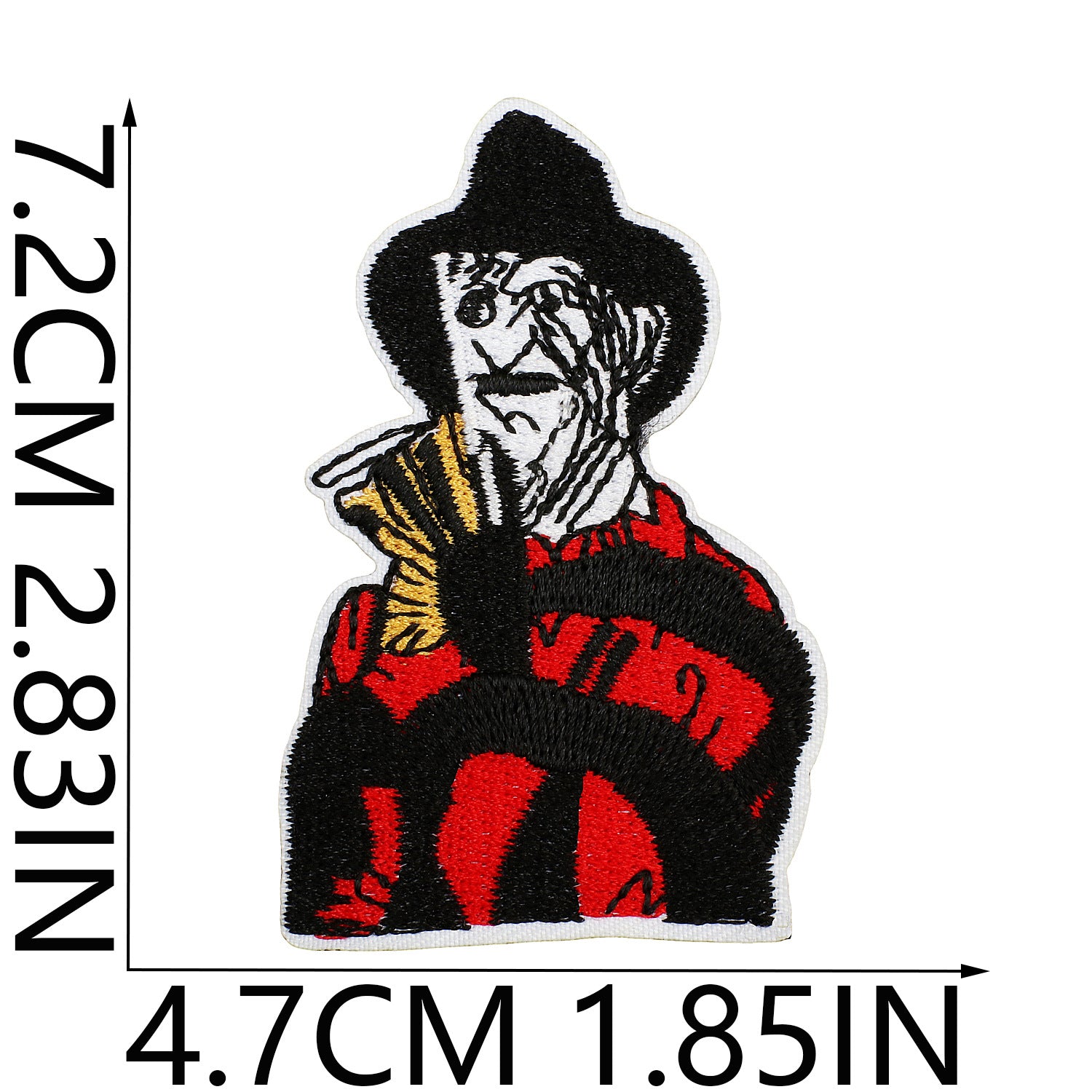 Wholesale Party  Embroidered Patches Creepy Clown Mummy Design Polyester Clothing Applique For Costume DIY OLY Exclusive
