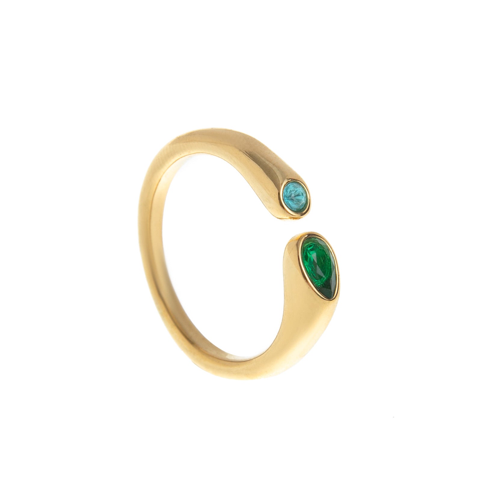 Wholesale December birthstone electroplated Titanium Steel Rings