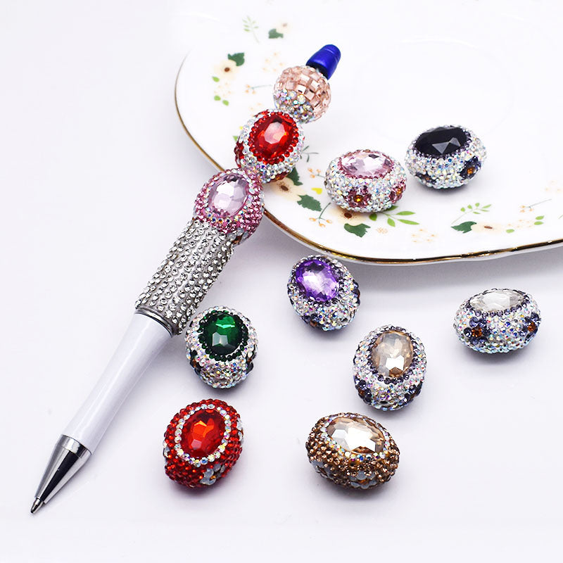 Wholesale 5pcs Clay Heavy Industry Fishtail Zircon Bear Strawberry Beads