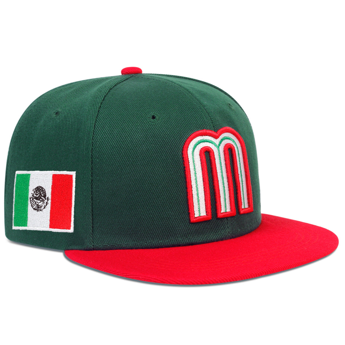 Wholesale Mexico National Sports Hip Hop Large Flag Baseball Cap