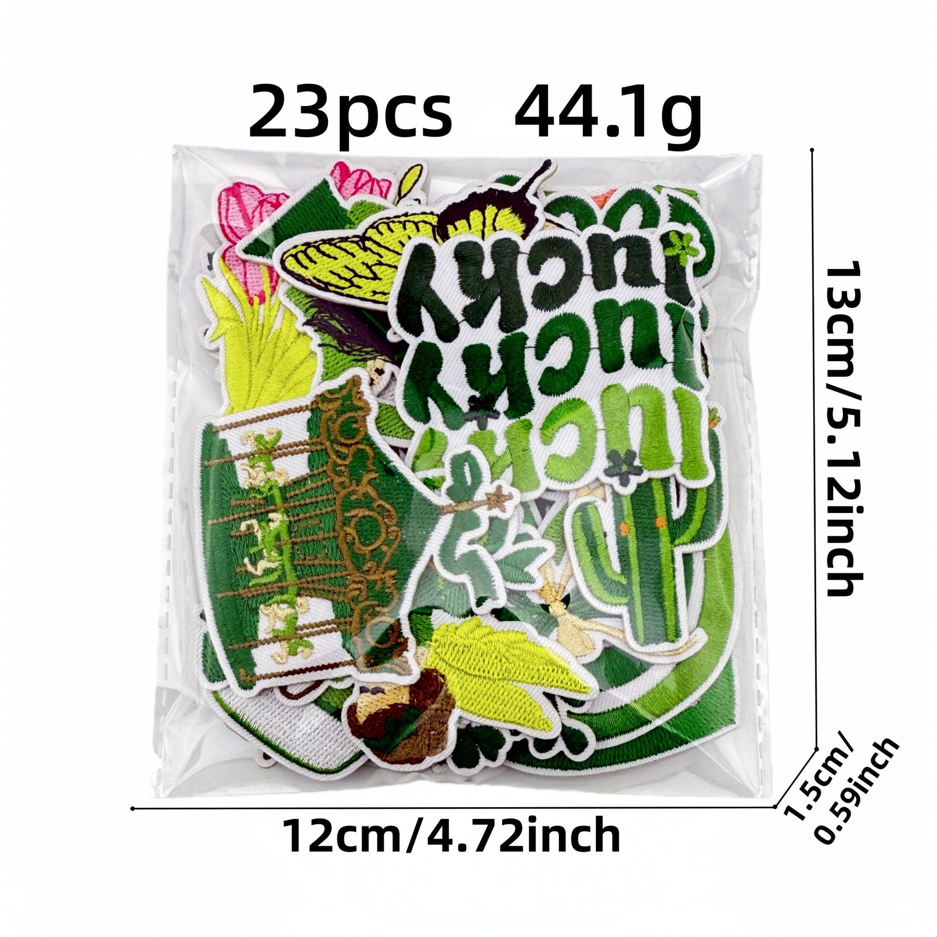 Wholesale Forest Fairy Embroidered Patches Green Macaron Design Iron On Applique Fashion Decorative Gift