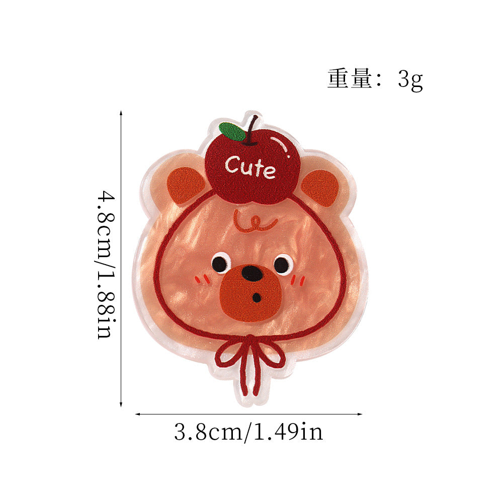 Wholesale 10pcs Cartoon Birthday Hat Bear Sweet Acrylic Patch