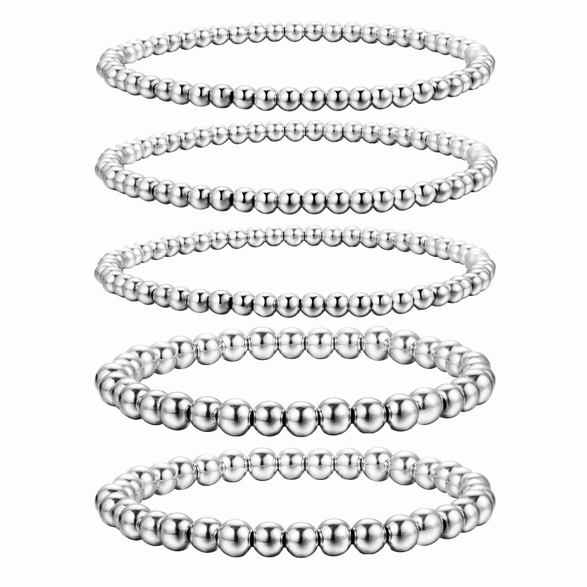 Wholesale Round Bead Elastic Plastic Beaded Bracelets