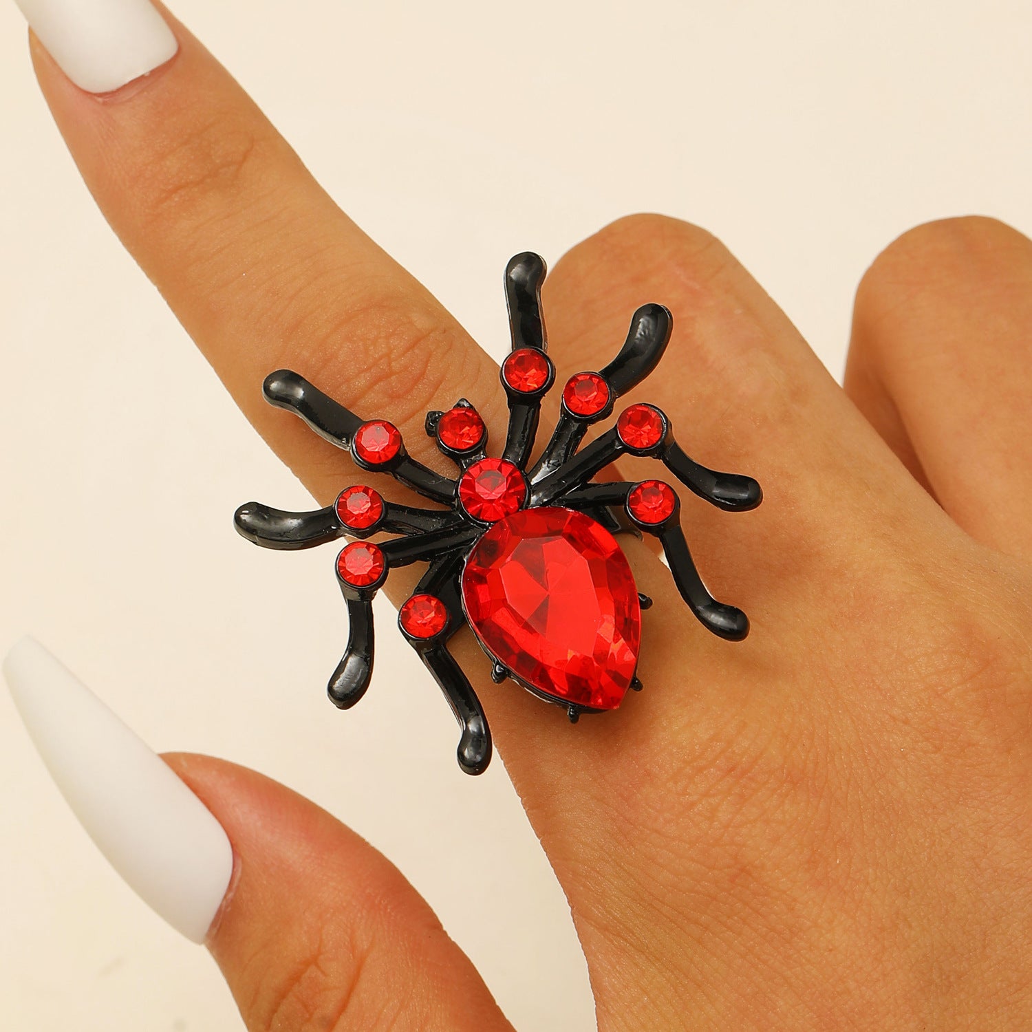 Wholesale Gothic  Ring Women  Dark Style Adjustable Zinc Alloy Finger Ring Jewelry Accessory Gift