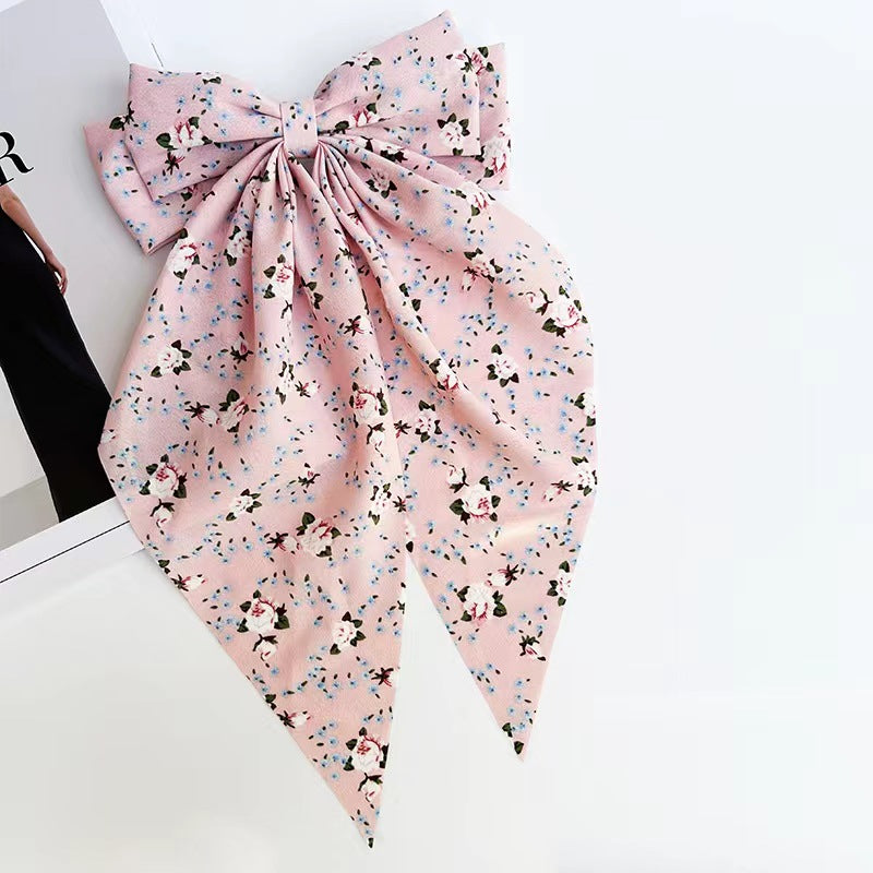 Wholesale Small Floral Bow Duck Bill Hairpin