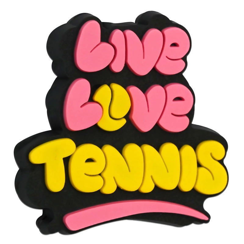 Wholesale Random 100pcs/pack PVC soft rubber perforated beaded accessories for ball sports series   Focal Beads