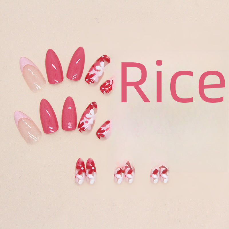 Wholesale Almond nail full print wear nail