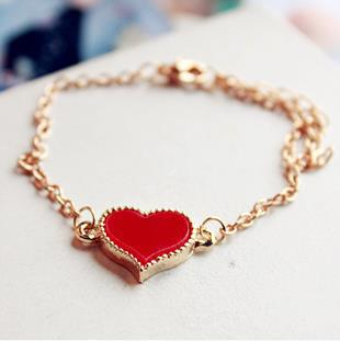Wholesale White Four Leaf Clover Heart Love Bracelet