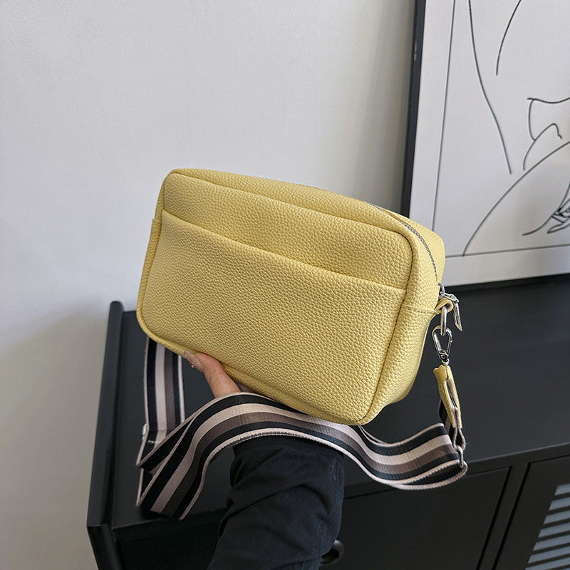 Bolso de hombro de color sólido sencillo de PU al por mayor