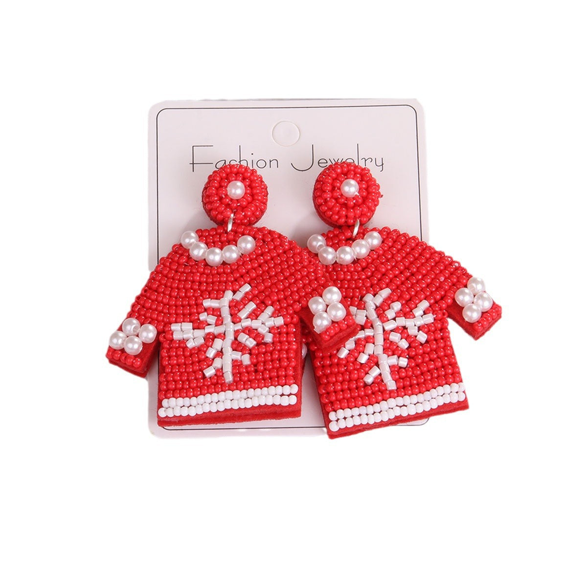 Wholesale Handmade Creative Christmas Rice Bead Earrings and Earrings