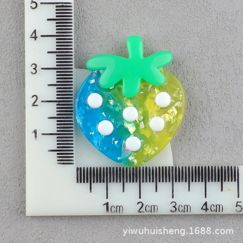 Wholesale 50pcs DIY Watermelon Strawberry Pineapple Fruit Homemade Cream Glue Resin Hole Shoe Patch FlatBack