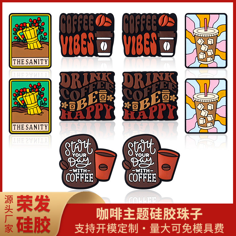 Wholesale 20pcs/ pack food-grade DIY letter silicone beads