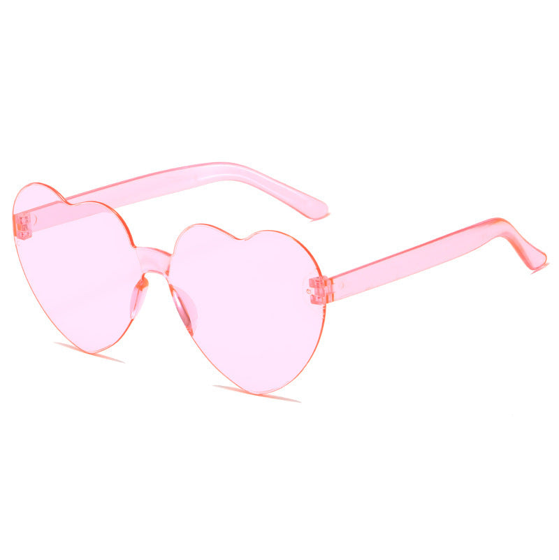 Wholesale Transparent Jelly Heart Sunglasses