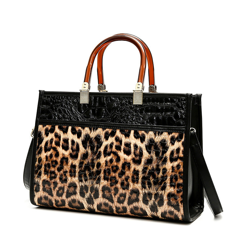 Wholesale PU High-capacity Crocodile Pattern Single Shoulder Diagonal Handbag