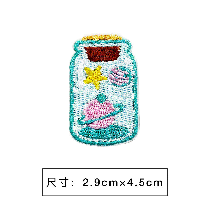 Wholesale Non Woven Fabric Cartoon Embroidered Patch Sticker For Towel DIY Accessory