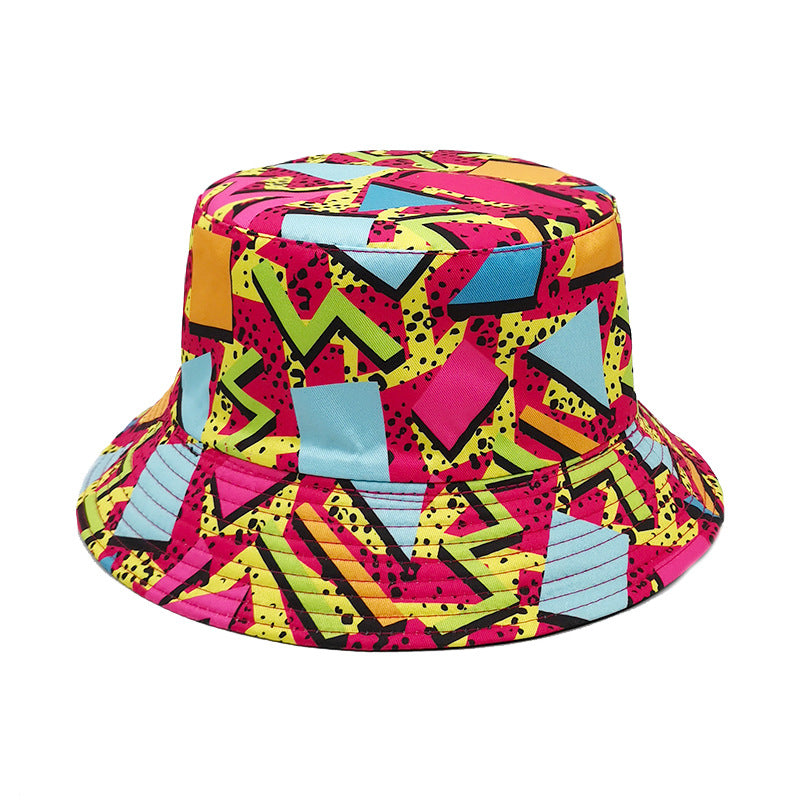Hombo de cubo de graffiti retro de rombo geométrico de poliéster al por mayor