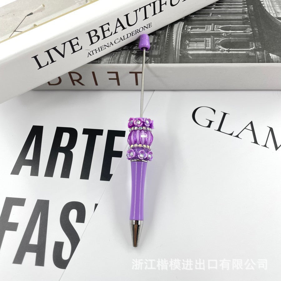 Wholesale Cute Petal Beadable Pen Personalized Cartoon Beadable Pens