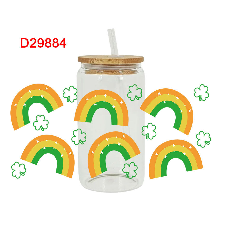Wholesale Rainbow Cloud Cartoon for Teacher's Day 16oz Cup UV DTF Wraps