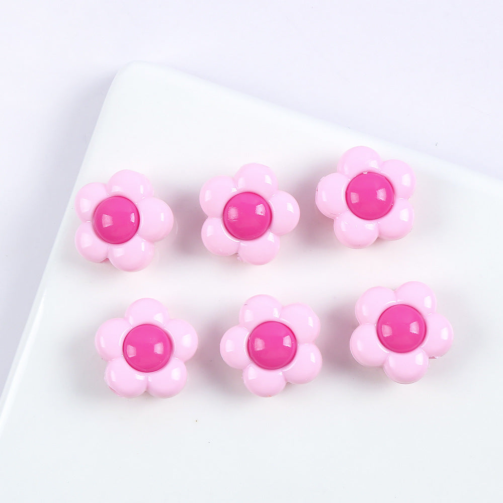 Wholesale 10pcs Acrylic Color Matching Plum Blossom Beads