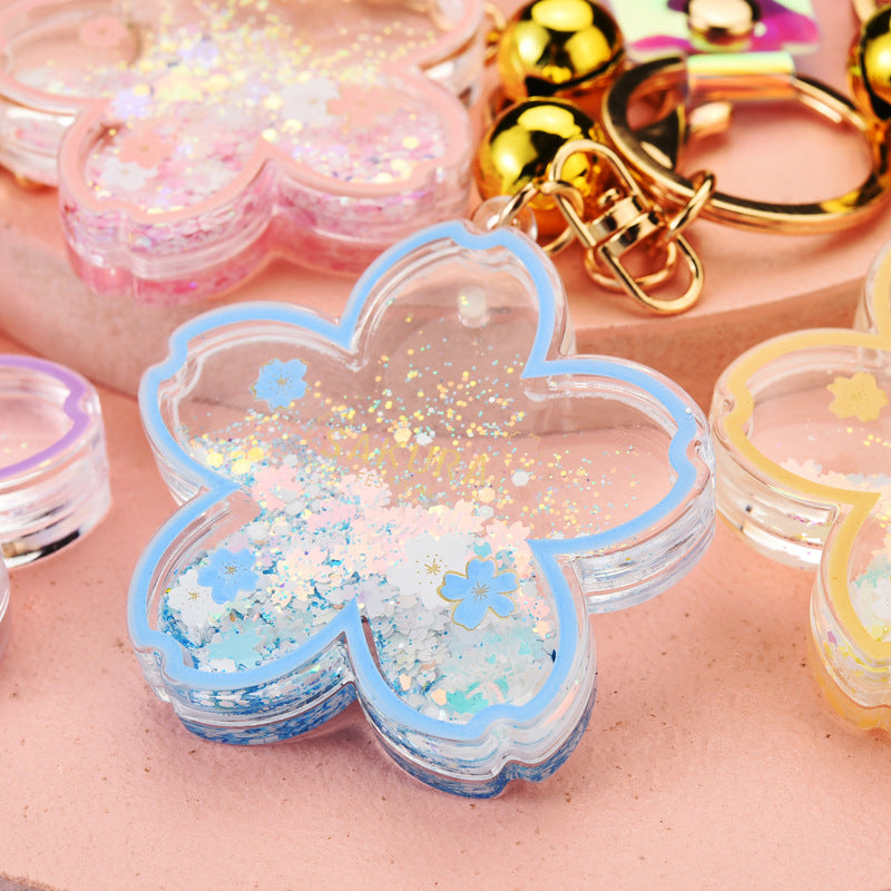 Keychanes acrílicos de flores aceitadas al por mayor