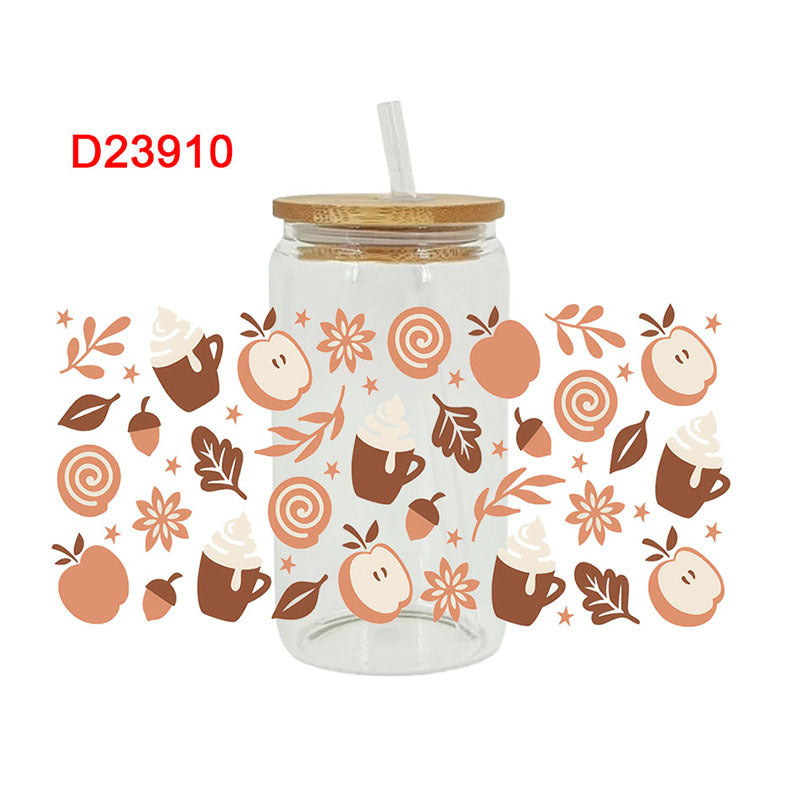 Wholesale Ice cream and french fries beverage 16oz Cup UV DTF Wraps