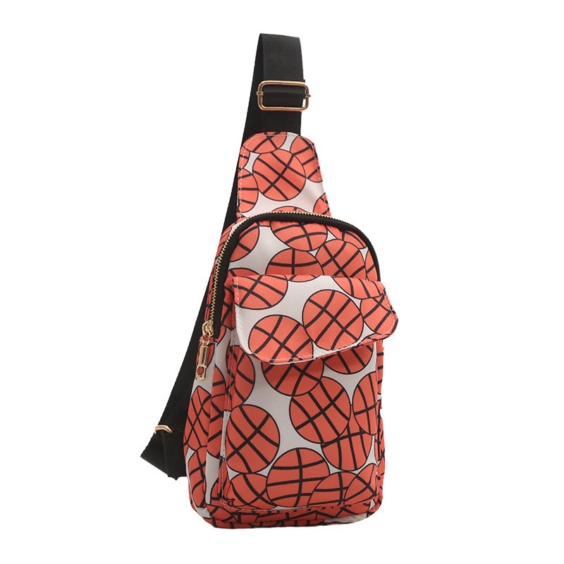 Wholesale Western Style Nylon Fabric Crossbody Baseball Small Chest Bag