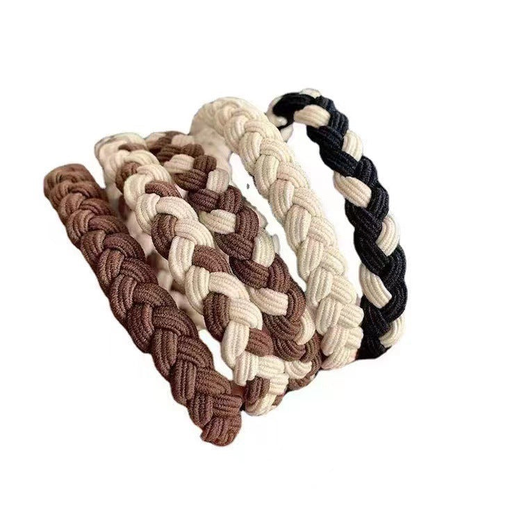 Wholesale Milk Coffee Color Simple High Elastic Fabric Hair Scrunchies