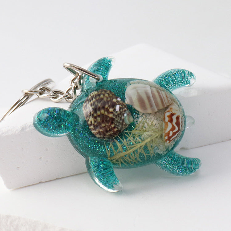 Wholesale 6pcs Ocean Turtle Creative Metal Keychain