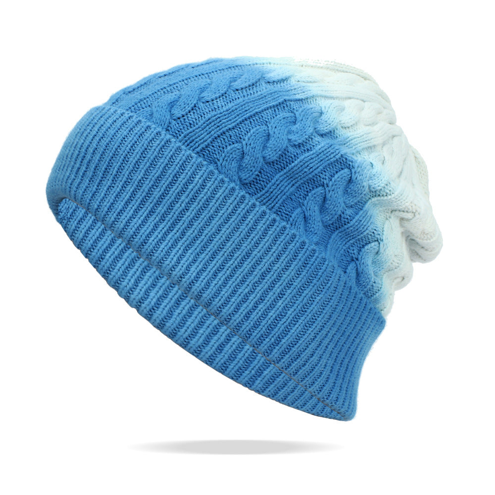 Wholesale Winter Warm Gradient Twist Beanie