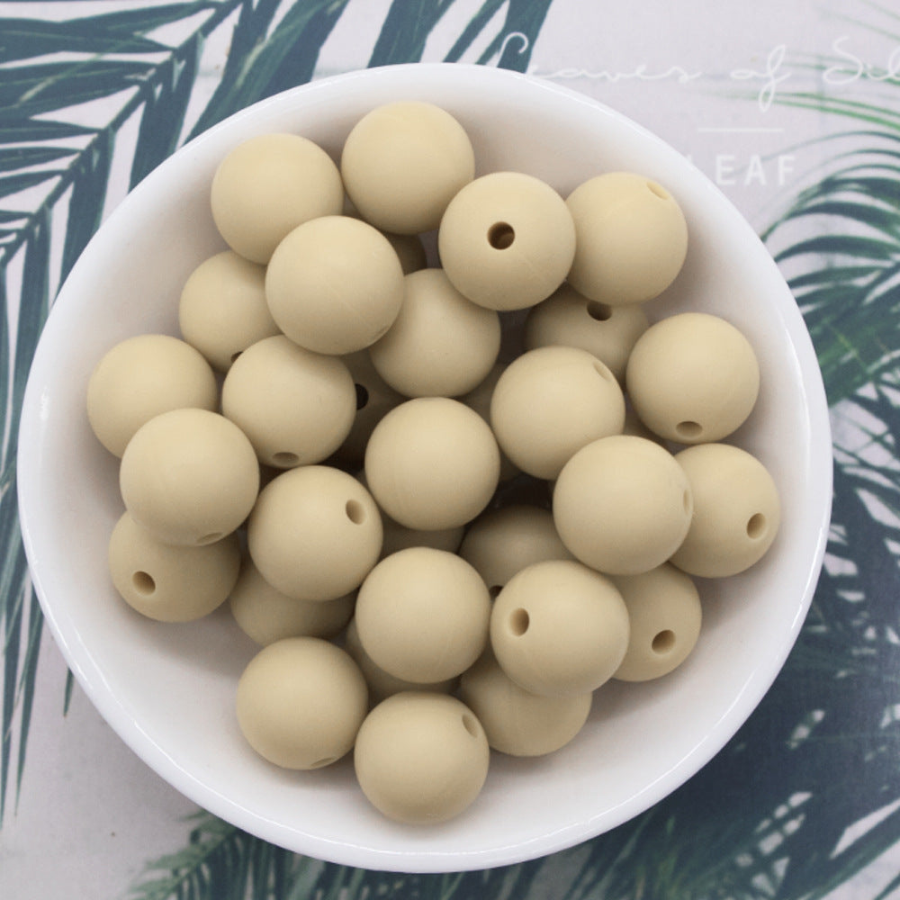 Wholesale 100PCS/PACK 15mm Baby Teether Silicone Round Beads