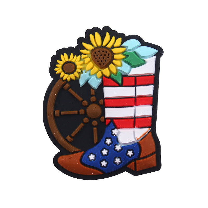 Wholesale of 3PCS/PACK American Independence Day Silicone Beads