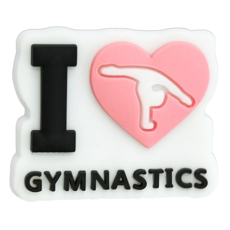 Wholesale Random 100pcs Gymnastics Series Ballpoint Pen Accessories  Beads Focal Beads