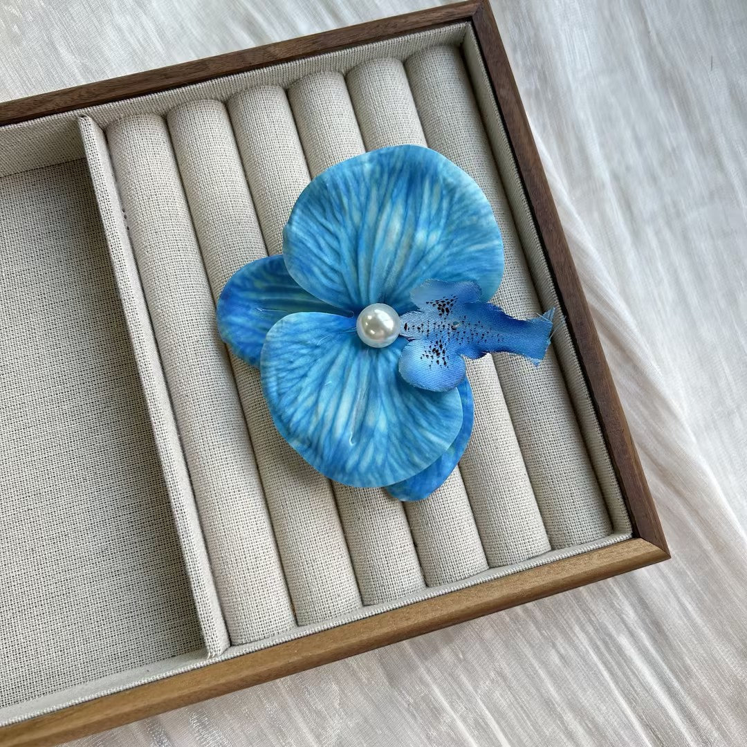 Wholesale Valentine's Day Excellent Purple Phalaenopsis Simulated Flower Atmosphere Headwear