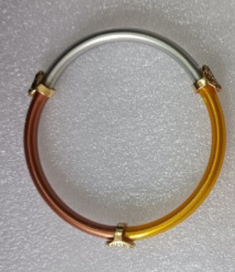 Pulsera de silicona de hexagrama de diamantes de jonces bouddhiste