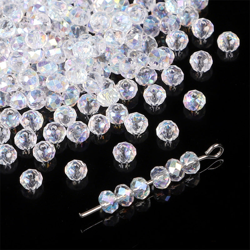 Wholesale Transparent AB Colored Peach Heart Pointed Bead Cut Bead Glass Crystal Bead