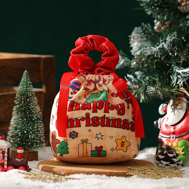 Wholesale Christmas Gift Velvet Apple Bag Handbag Drawstring Bag