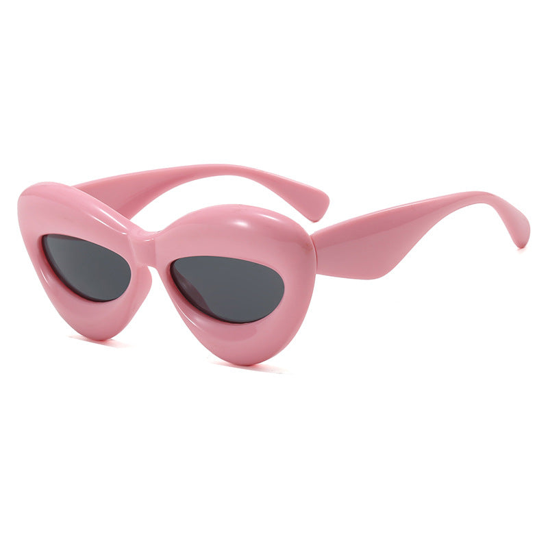 Wholesale PC Elliptical Geometry Butterfly Cat Eye Sunglasses