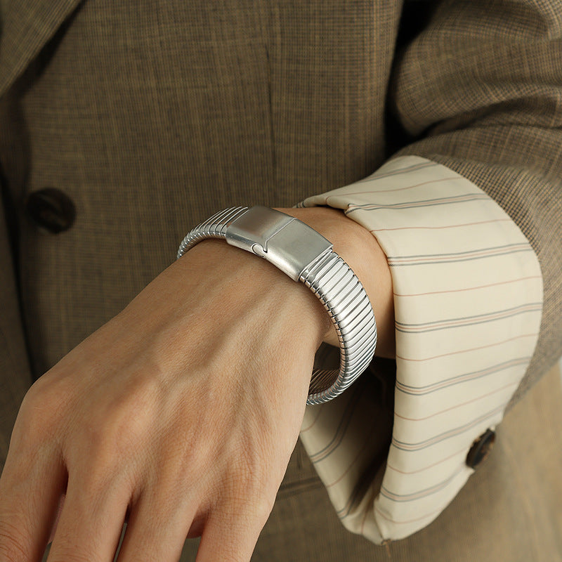 Wholesale Retro Personalized New Titanium Steel Magnetic Gold-plated Bracelet