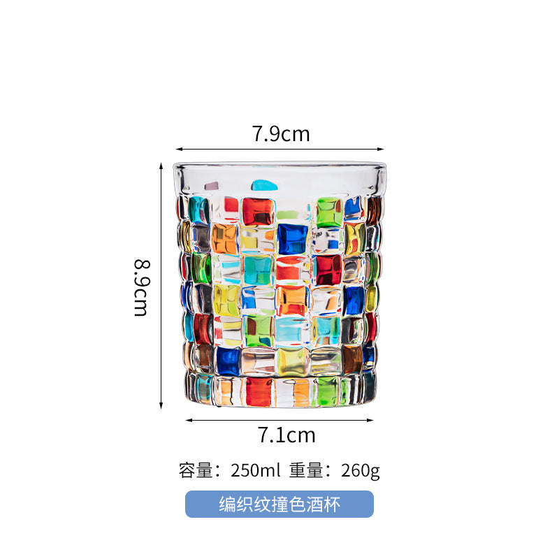 Wholesale European-style Contrasting Color Whisky Glass