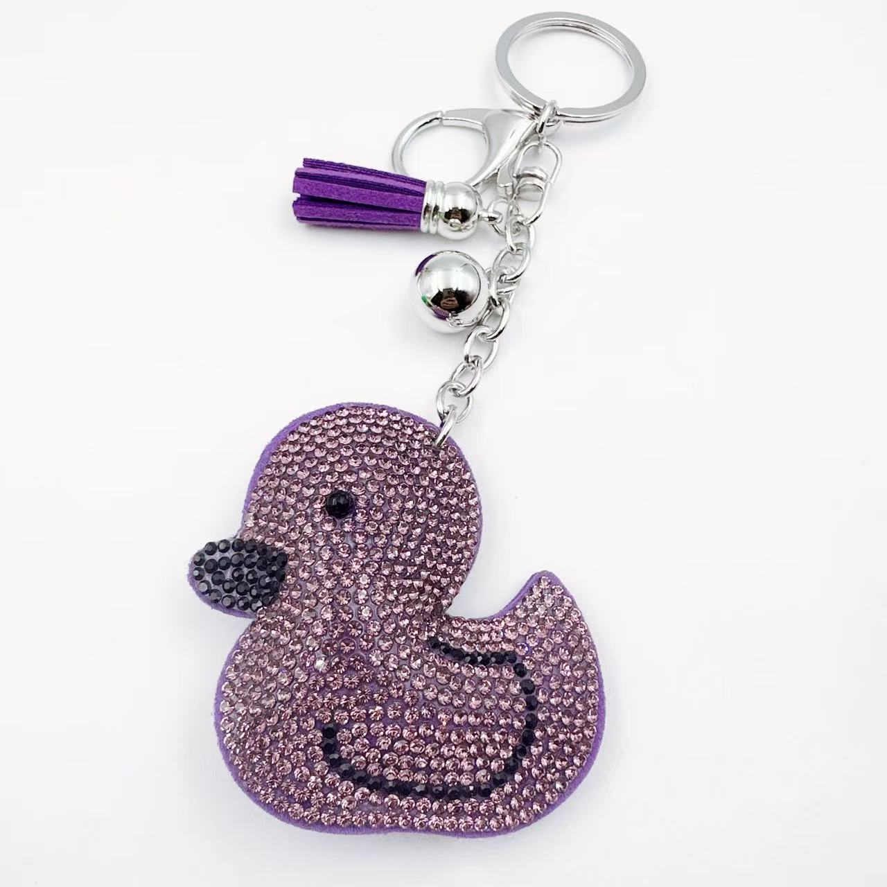 Wholesale  creative cartoon animal diamond key chain Cute Keychain