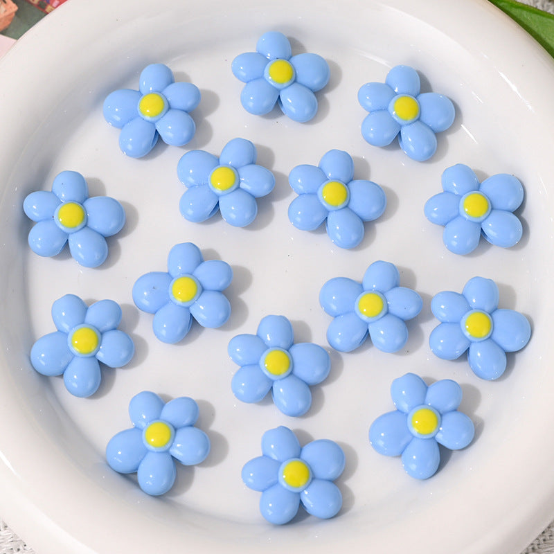 Wholesale 5pcs/pack Colorful Small Flowers with Holes Beads