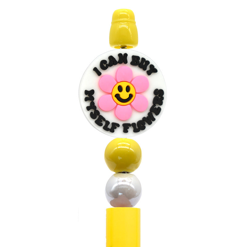 Wholesale Smiley face series cartoon flower Focal Beads