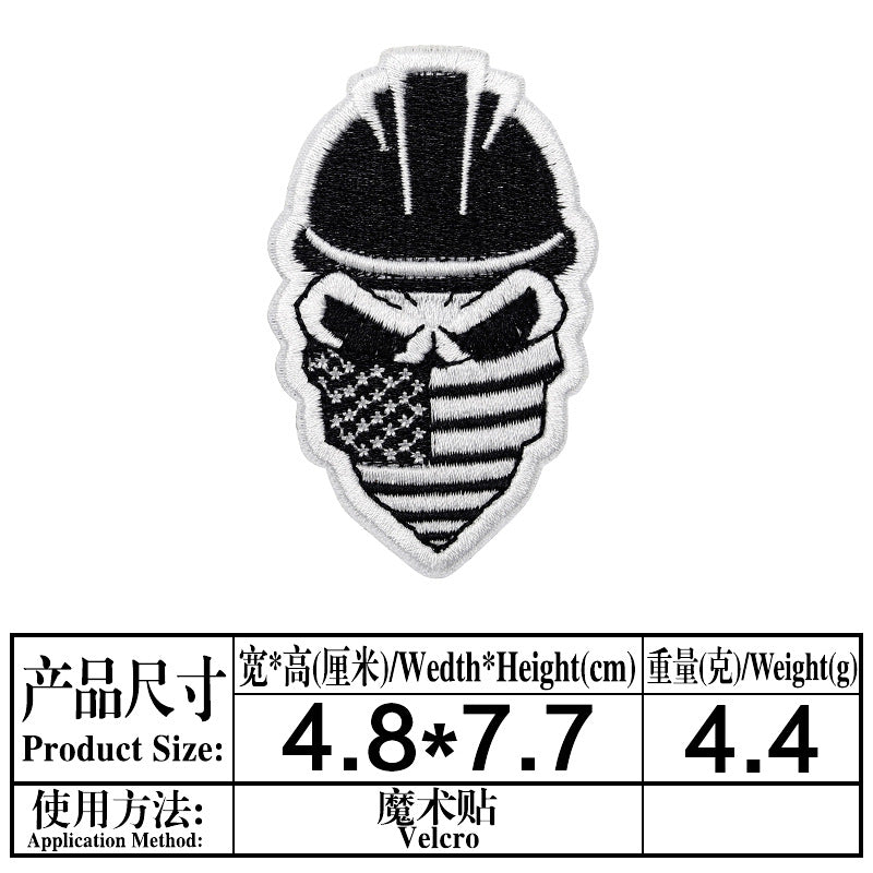 Wholesale Embroidered velcro badge back loop hook strap wool patches